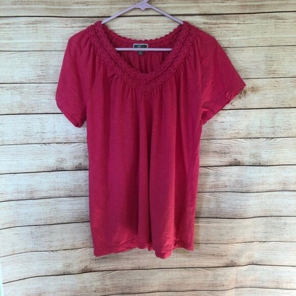 JM Collection Woman Pink Shirt - Picture 1 of 5